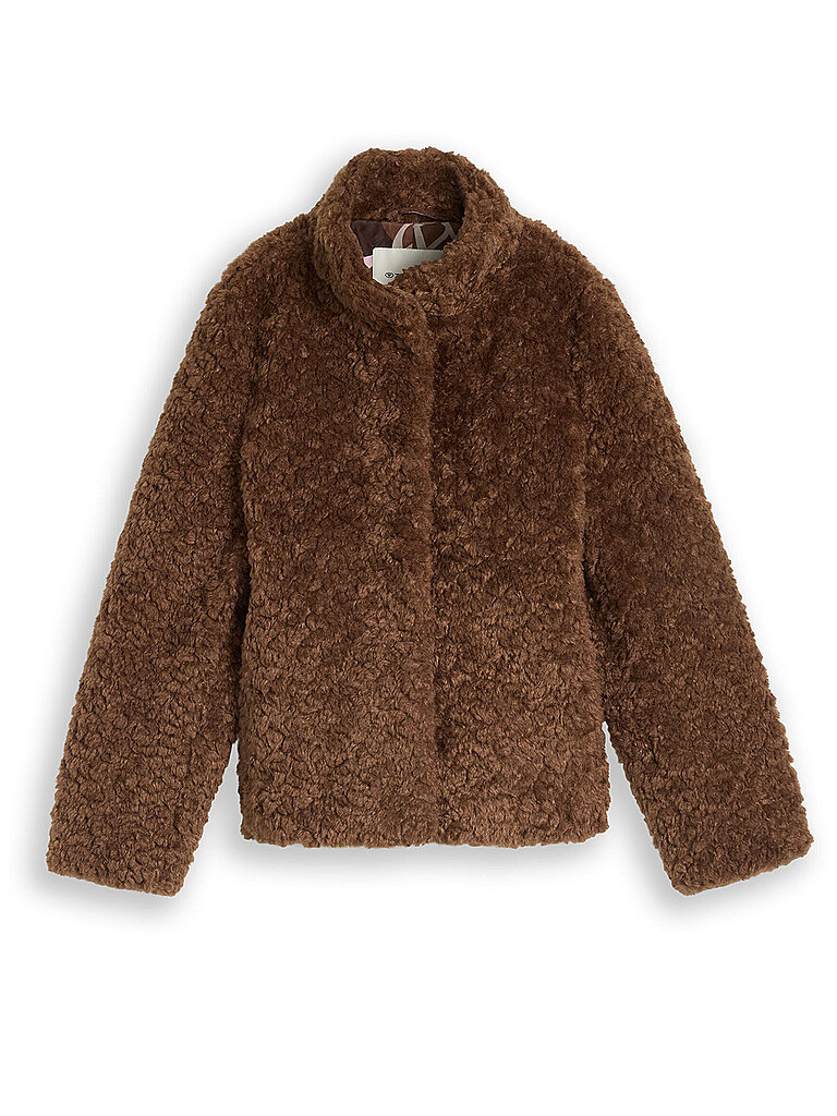 Tom Tailor Chaqueta de efecto piel camel
