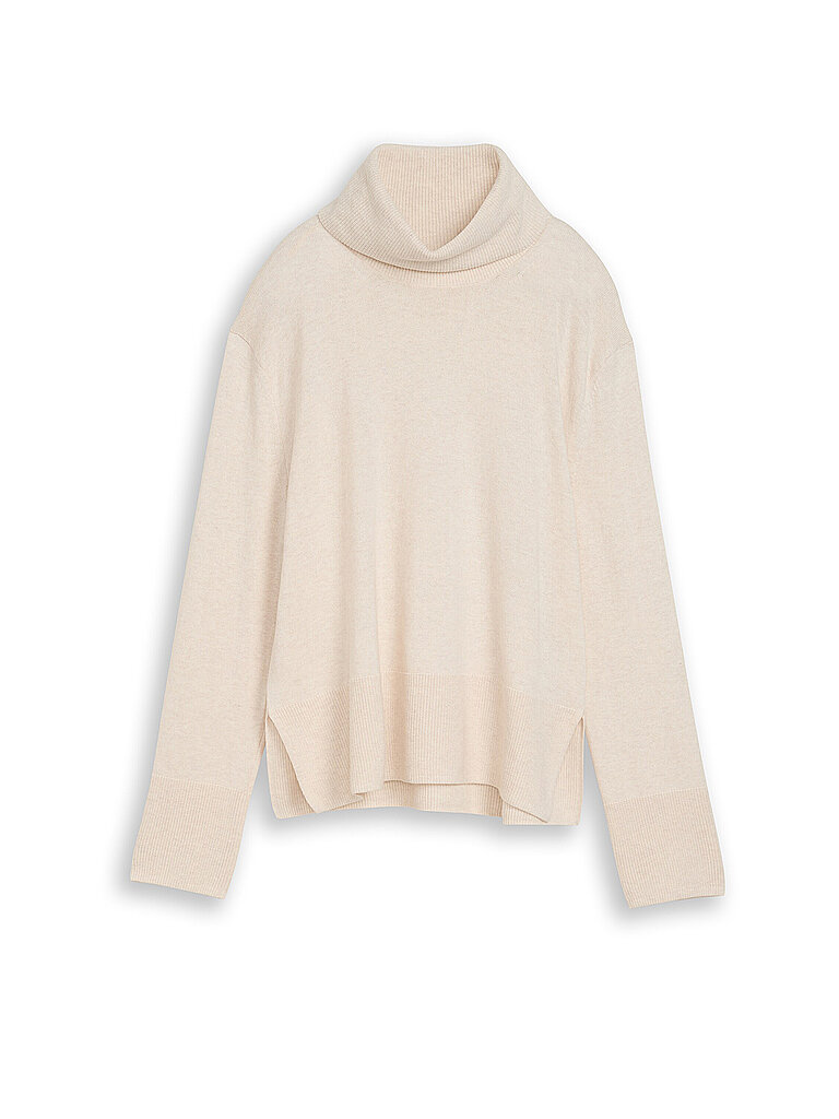 Tom Tailor Jersey de cuello alto crema