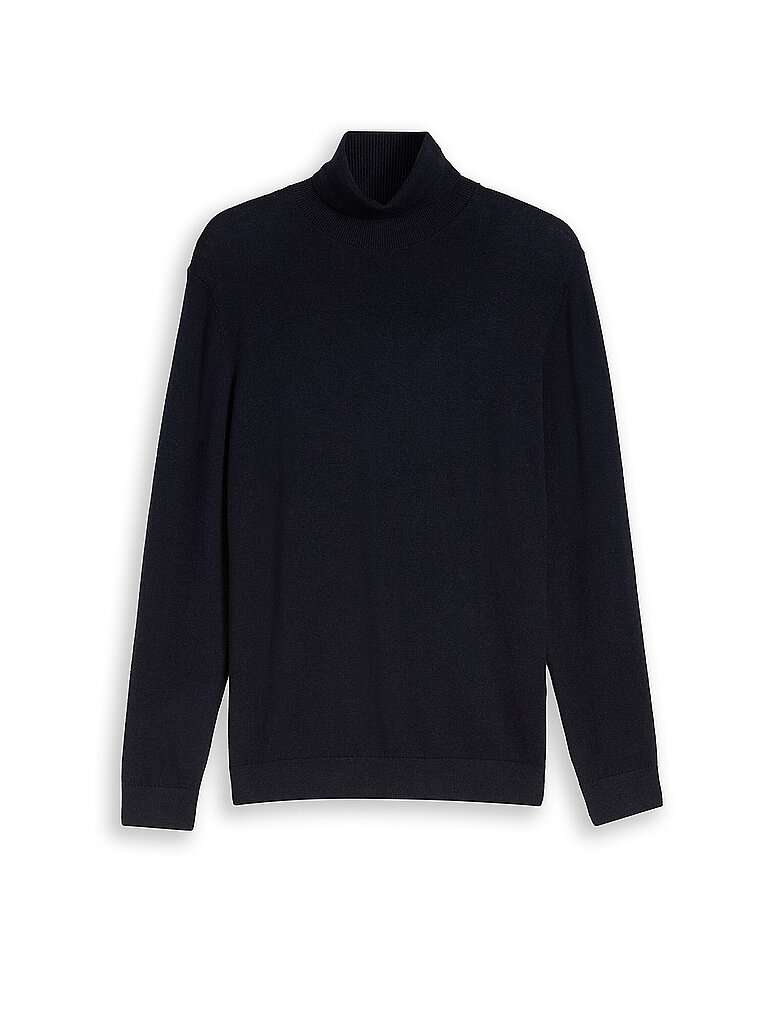 Tom Tailor Jersey de cuello alto azul oscuro