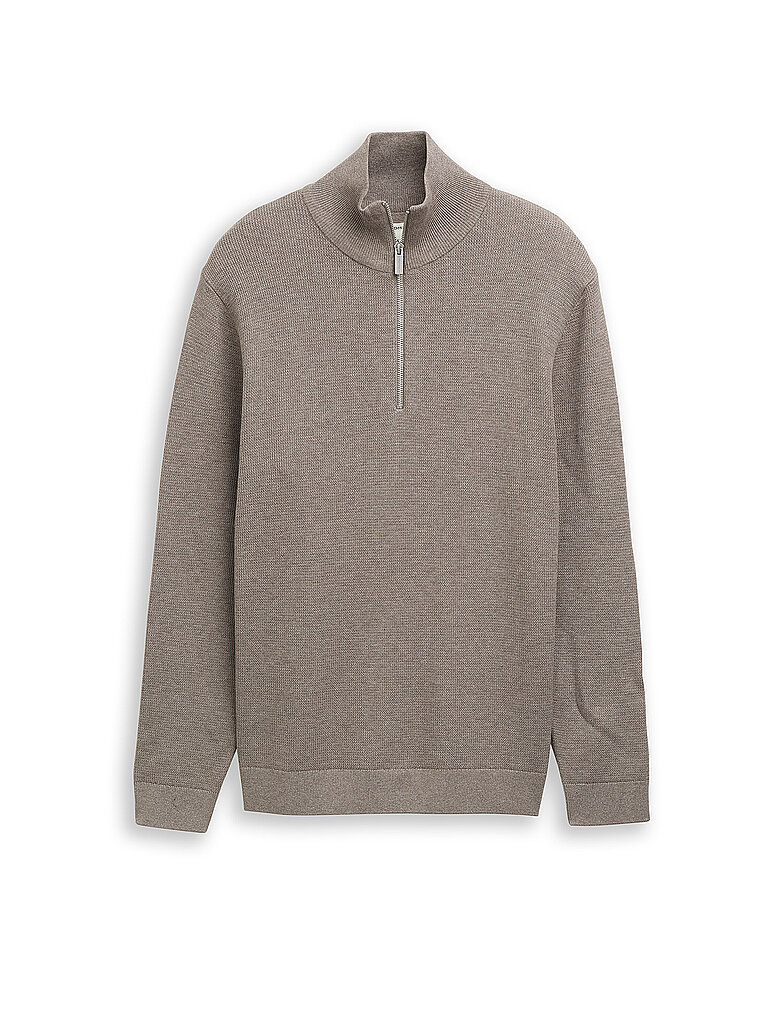 Tom Tailor Troyer Pullover beige