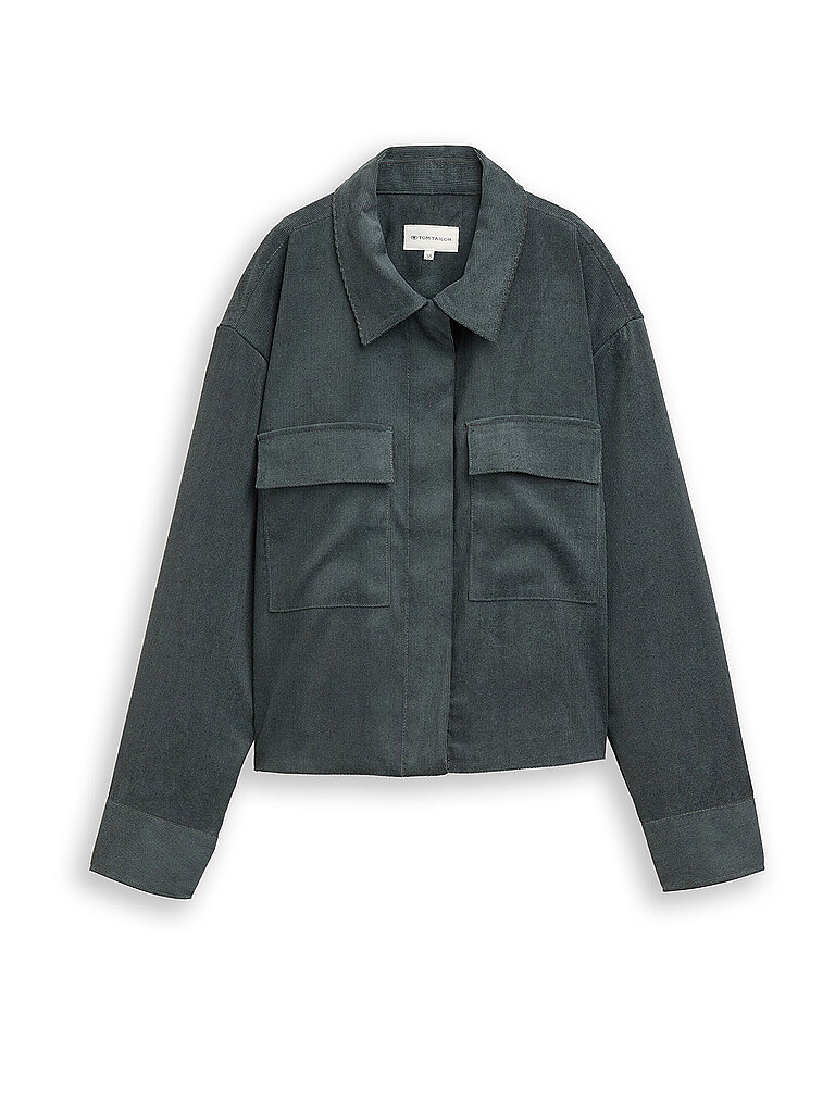Tom Tailor Blazer de pana verde oscuro