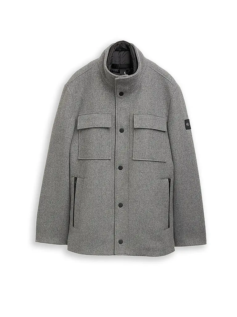TOM TAILOR | Abrigo 2 en 1 | Gris claro