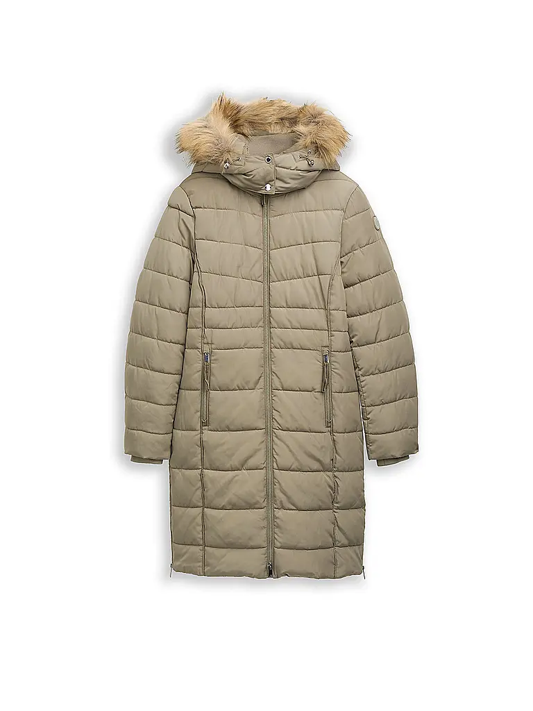 TOM TAILOR | Abrigo acolchado | Oliva