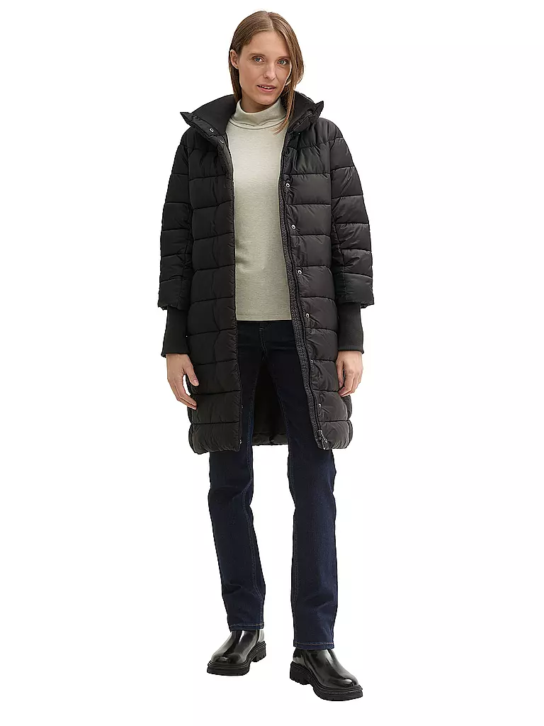 TOM TAILOR | Abrigo acolchado | schwarz