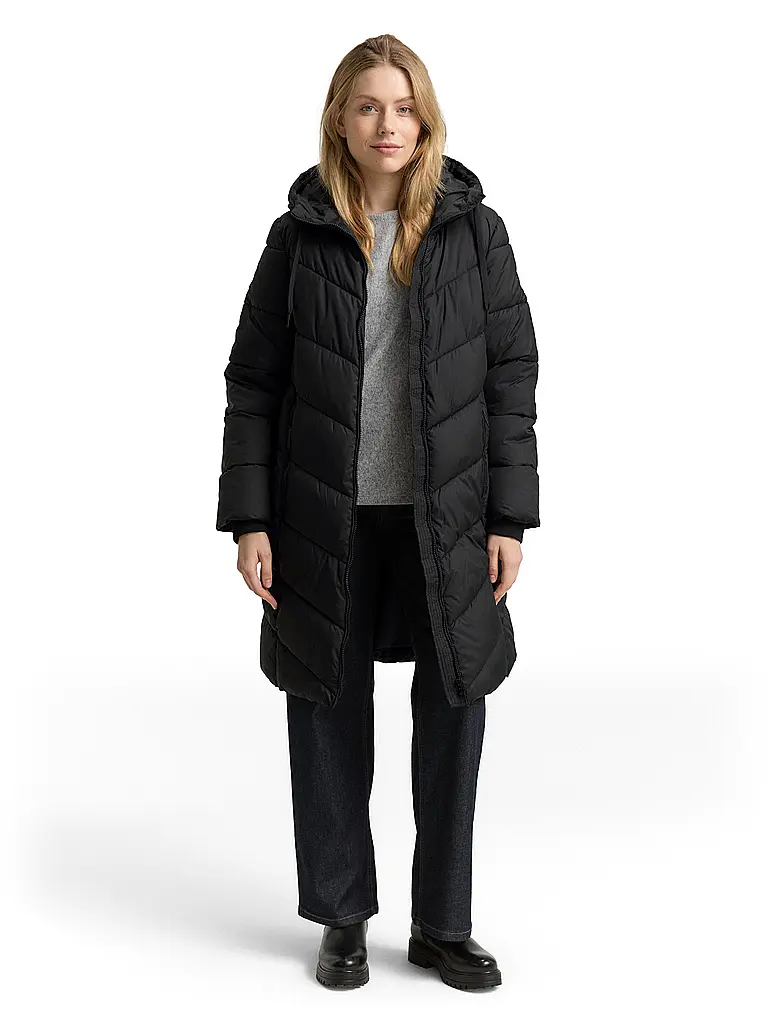 TOM TAILOR | Abrigo acolchado | Negro