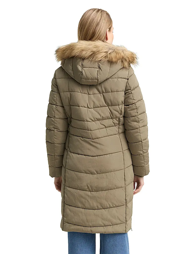 TOM TAILOR | Abrigo acolchado | Oliva