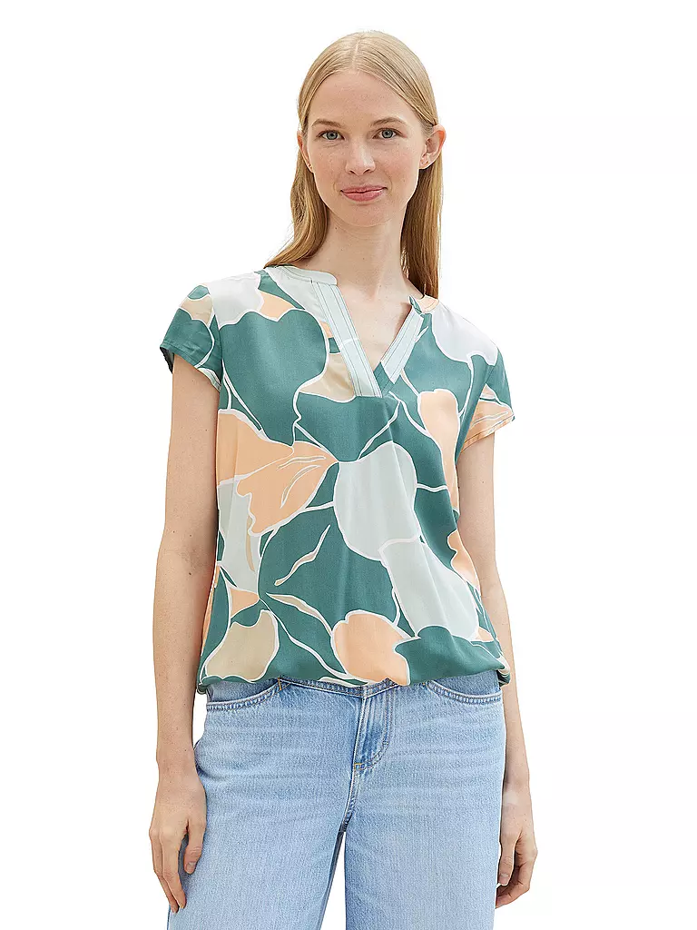 TOM TAILOR | Bluse | Verde oscuro