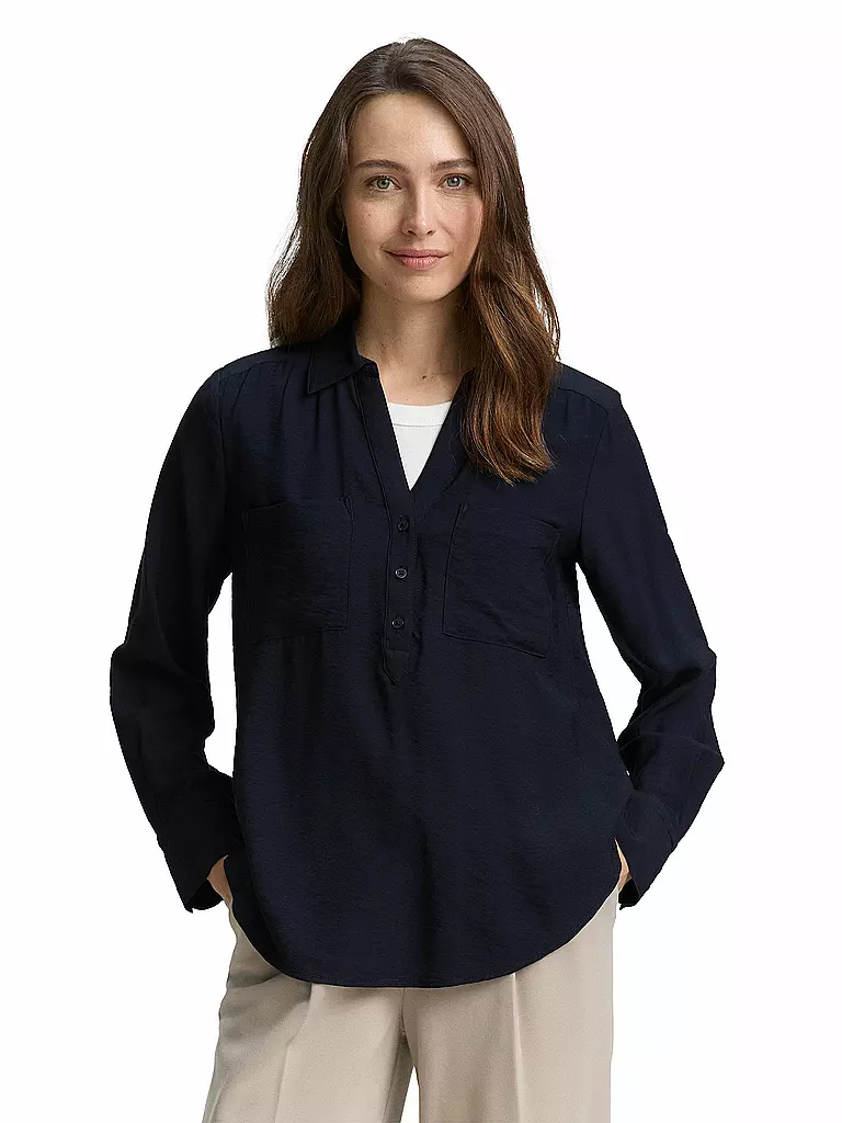 TOM TAILOR | Blusenshirt | dunkelblau