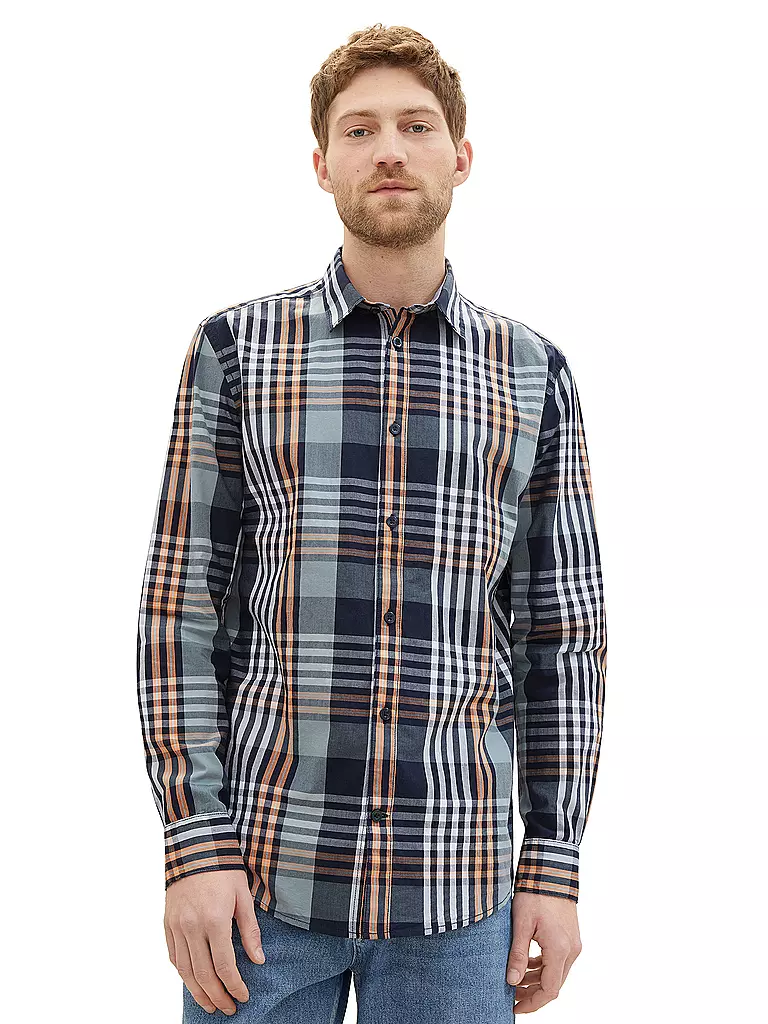 TOM TAILOR | Camisa de corte estándar | Azul oscuro