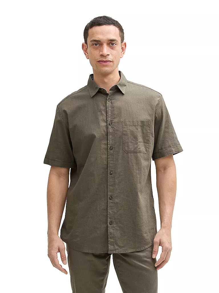 TOM TAILOR | Camisa de corte estándar | Oliva