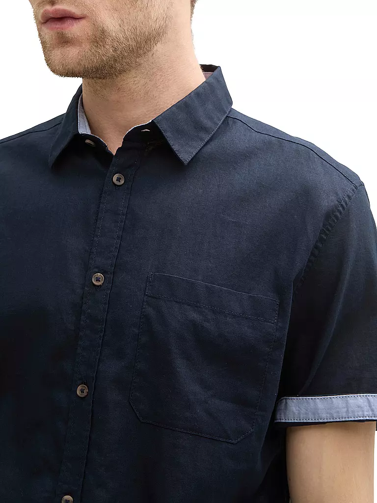 TOM TAILOR | Camisa de corte estándar | Azul oscuro