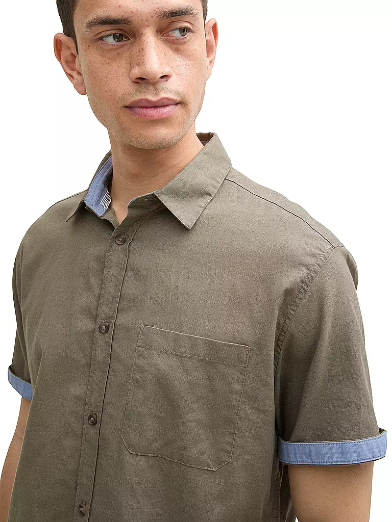 TOM TAILOR | Camisa de corte estándar | Oliva