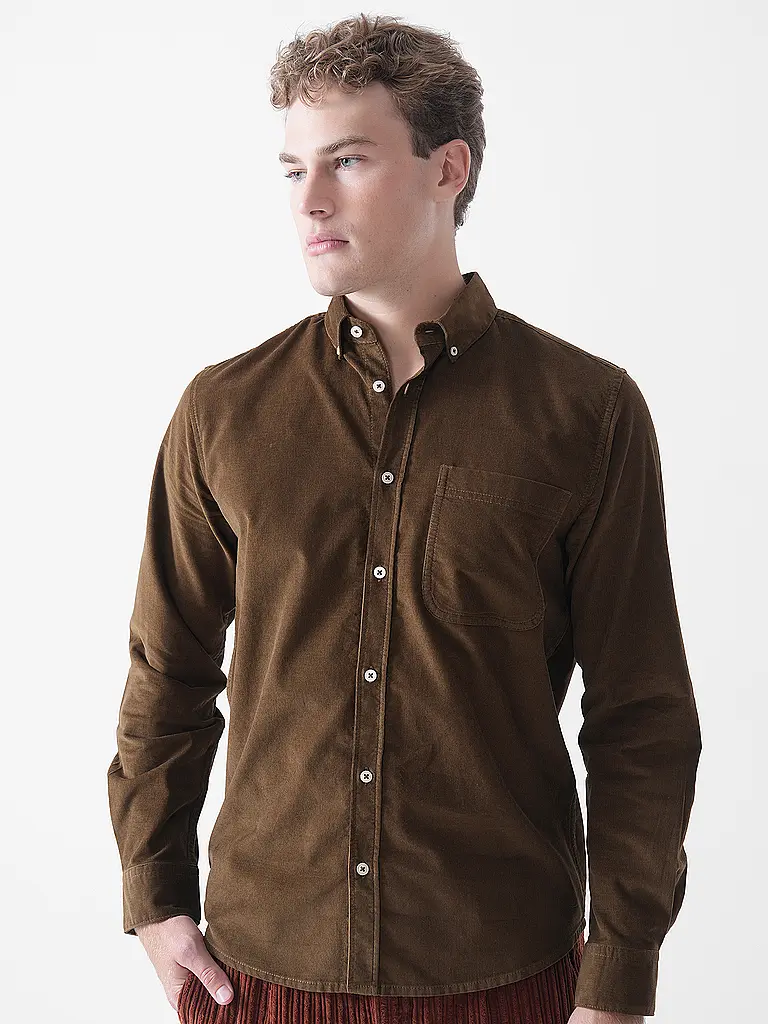 TOM TAILOR | Camisa de corte regular | Marrón