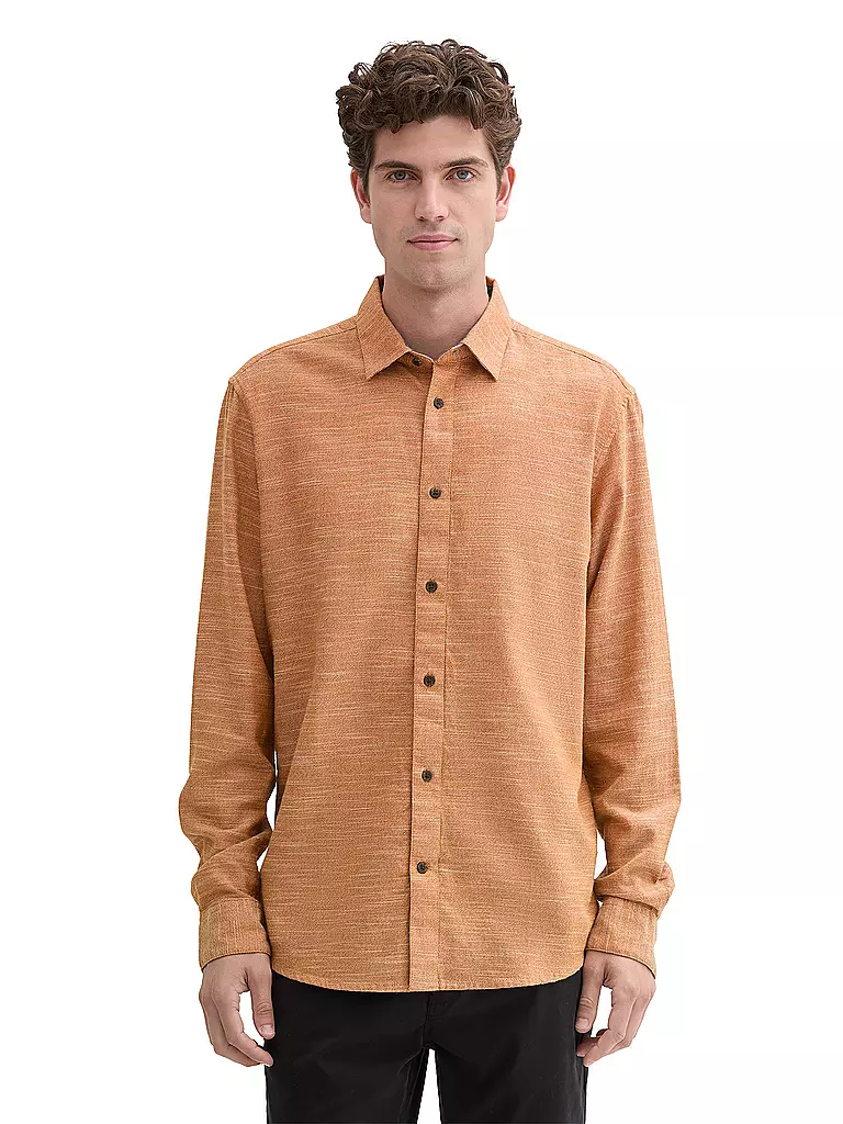 TOM TAILOR | Camisa de corte regular | Naranja