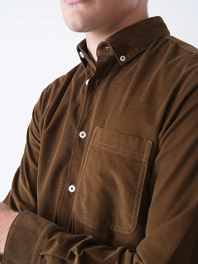 TOM TAILOR | Camisa de corte regular | Marrón