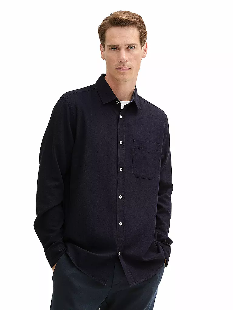 TOM TAILOR | Camisa Regular Fit | Azul oscuro
