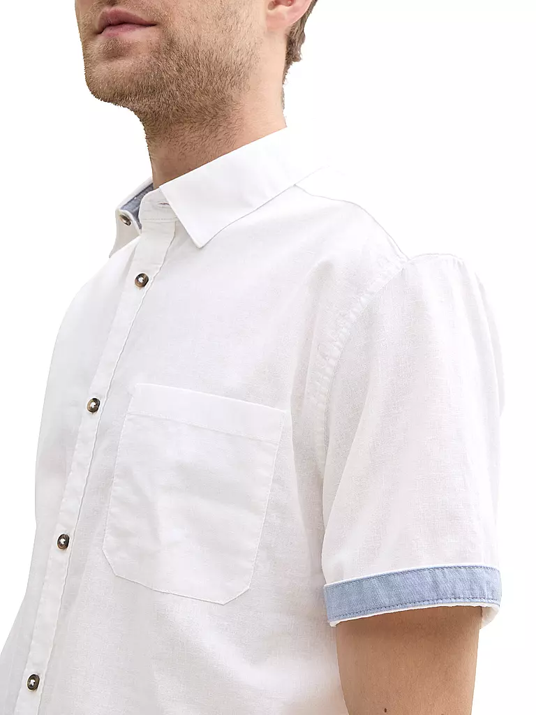 TOM TAILOR | Camisa Regular Fit | Blanco