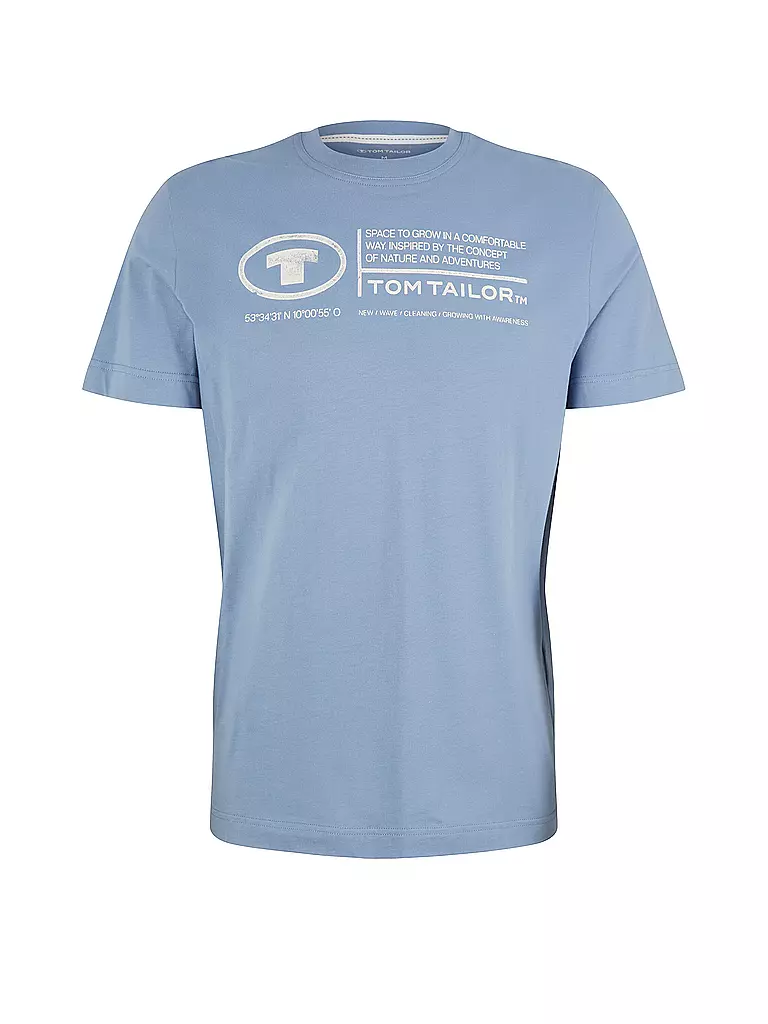 TOM TAILOR | Camiseta de corte regular | Azul claro