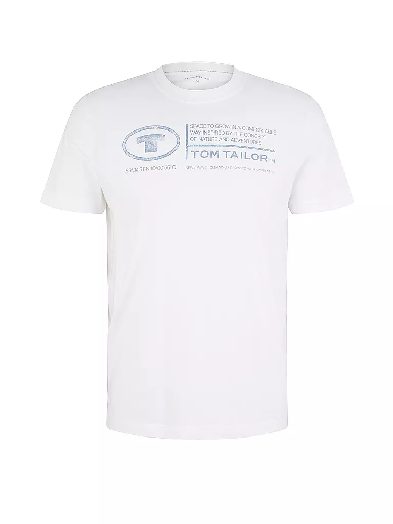 TOM TAILOR | Camiseta de corte regular | Blanco