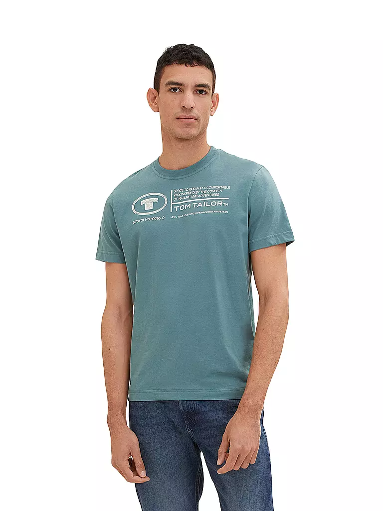 TOM TAILOR | Camiseta de corte regular | Petróleo