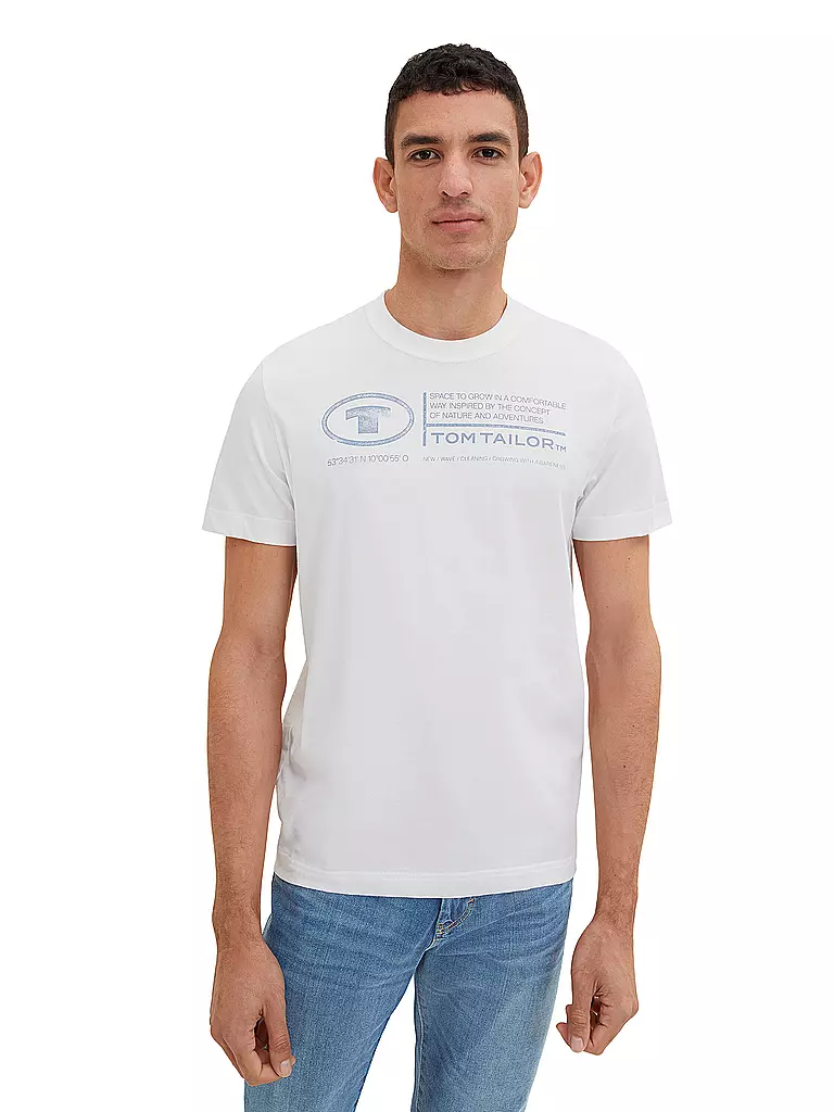 TOM TAILOR | Camiseta de corte regular | Blanco