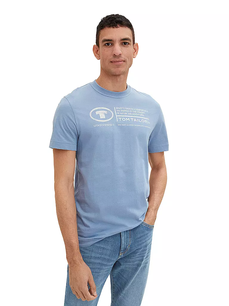 TOM TAILOR | Camiseta de corte regular | Azul claro