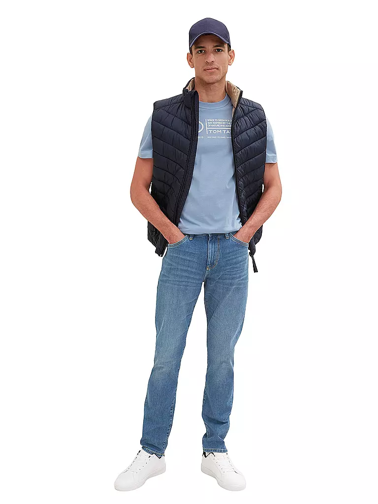 TOM TAILOR | Camiseta de corte regular | Azul claro