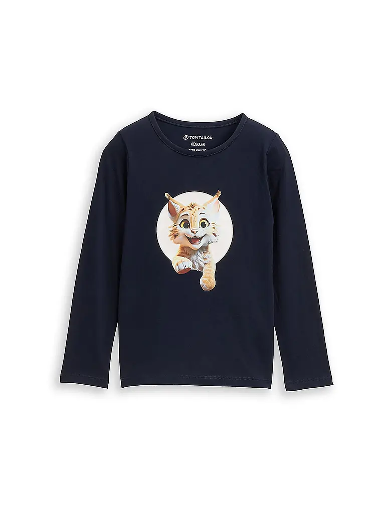 TOM TAILOR | Camiseta de manga larga para niña | Azul oscuro