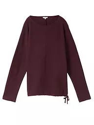 TOM TAILOR | Langarmshirt | Rojo oscuro