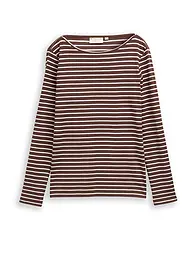 TOM TAILOR | Camiseta de manga larga | Marrón