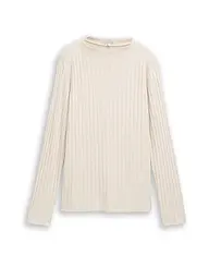 TOM TAILOR | Camiseta de manga larga | Beige