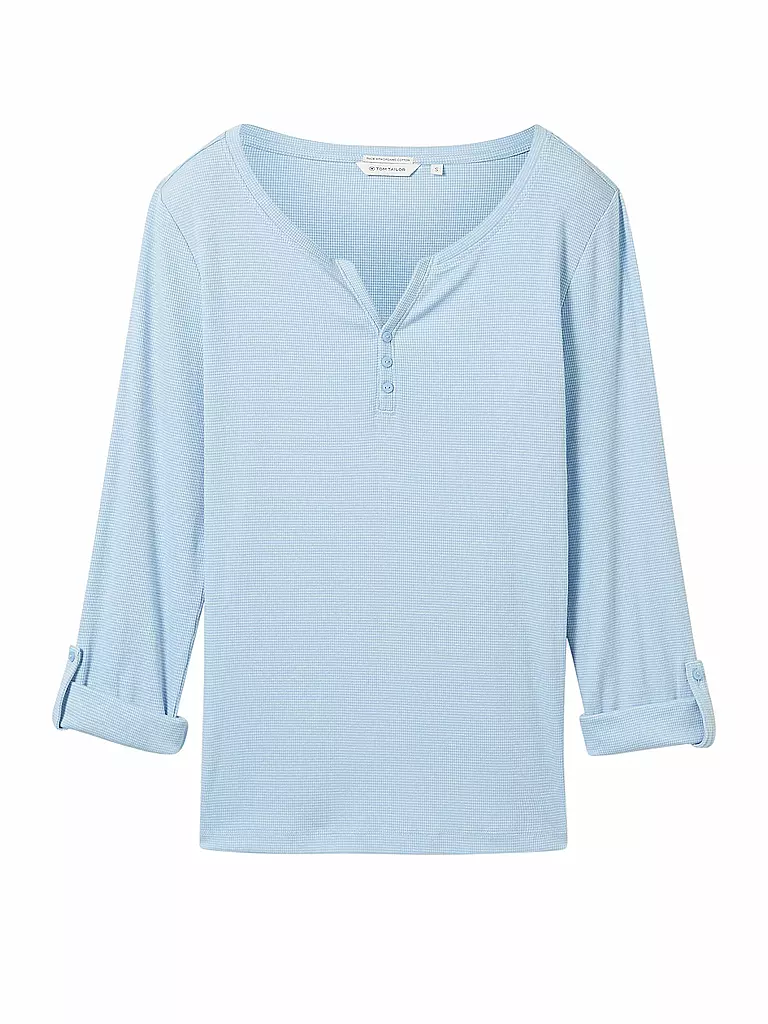 TOM TAILOR | Camiseta de manga larga | Azul claro