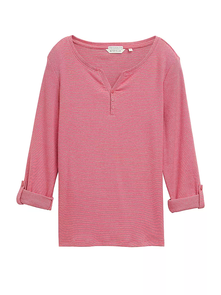 TOM TAILOR | Camiseta de manga larga | Rojo