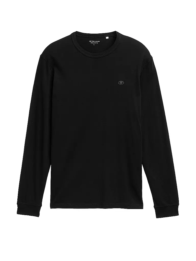 TOM TAILOR | Camiseta de manga larga | Negro