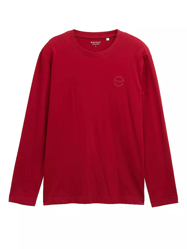 TOM TAILOR | Camiseta de manga larga | Rojo