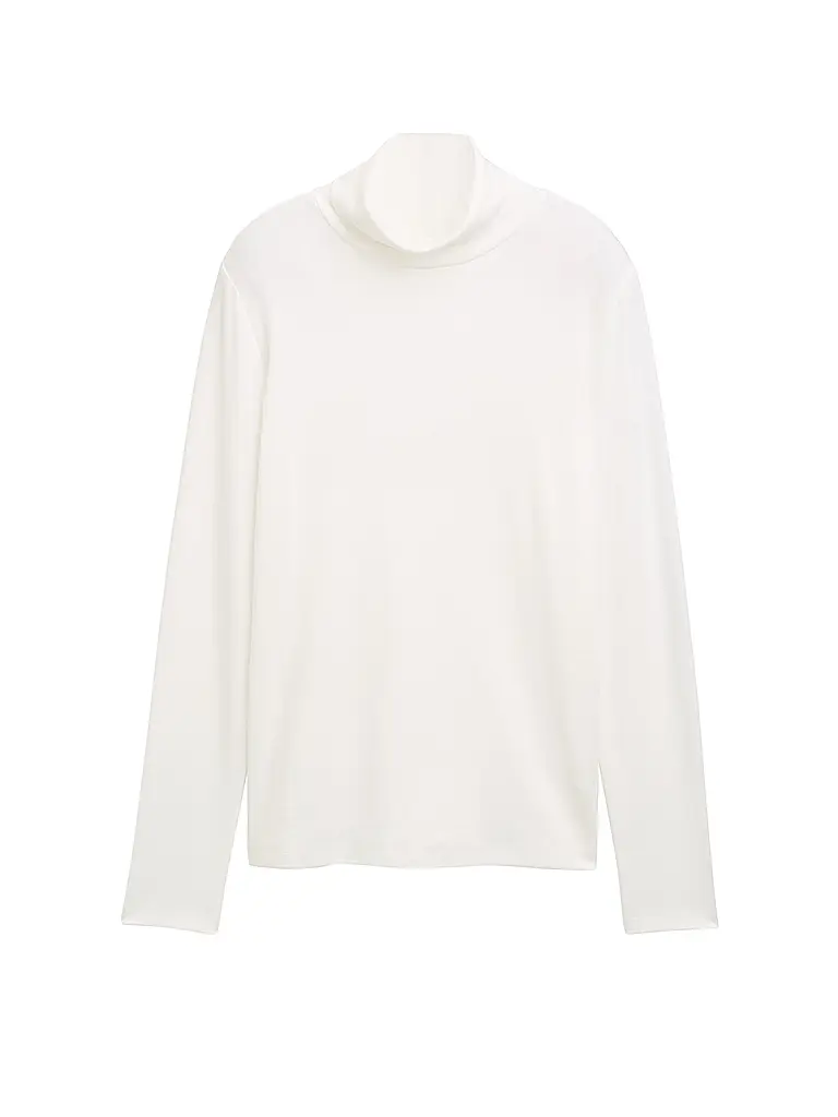 TOM TAILOR | Camiseta de manga larga | Blanco