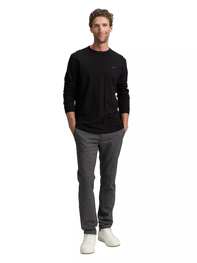 TOM TAILOR | Camiseta de manga larga | Negro
