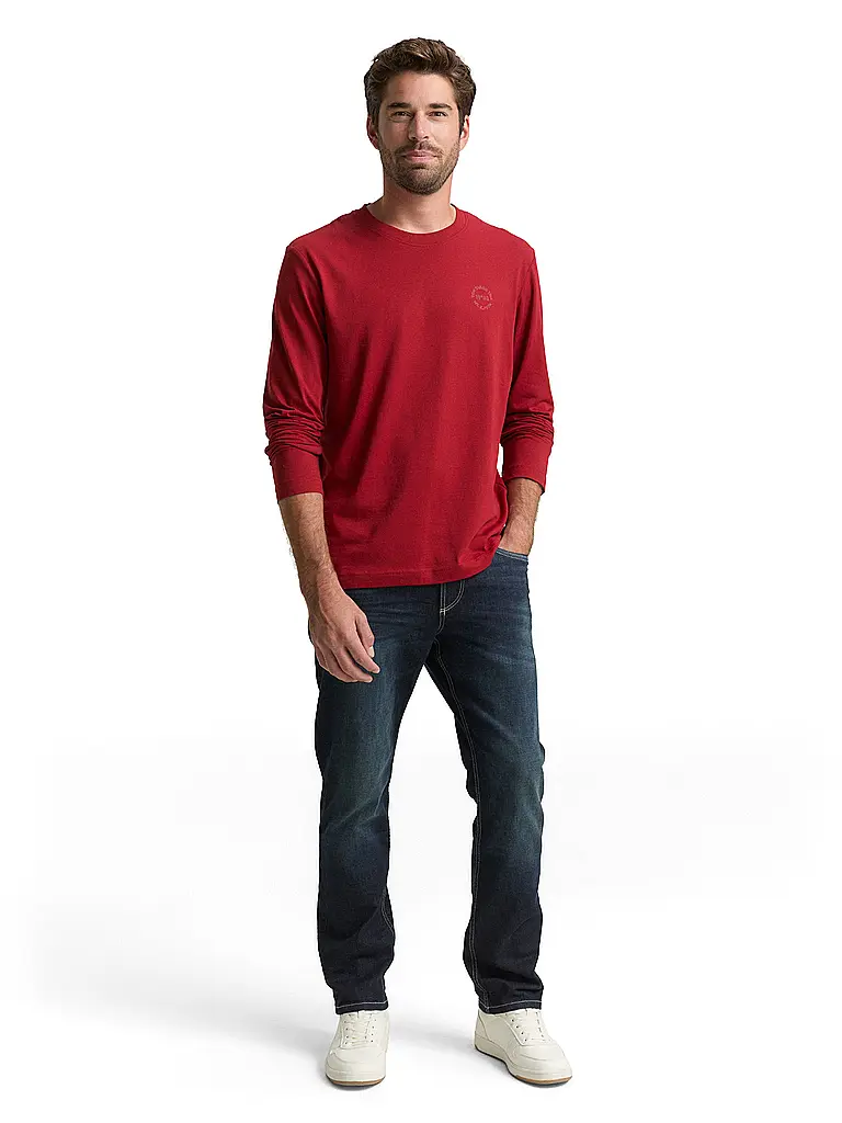 TOM TAILOR | Camiseta de manga larga | Rojo