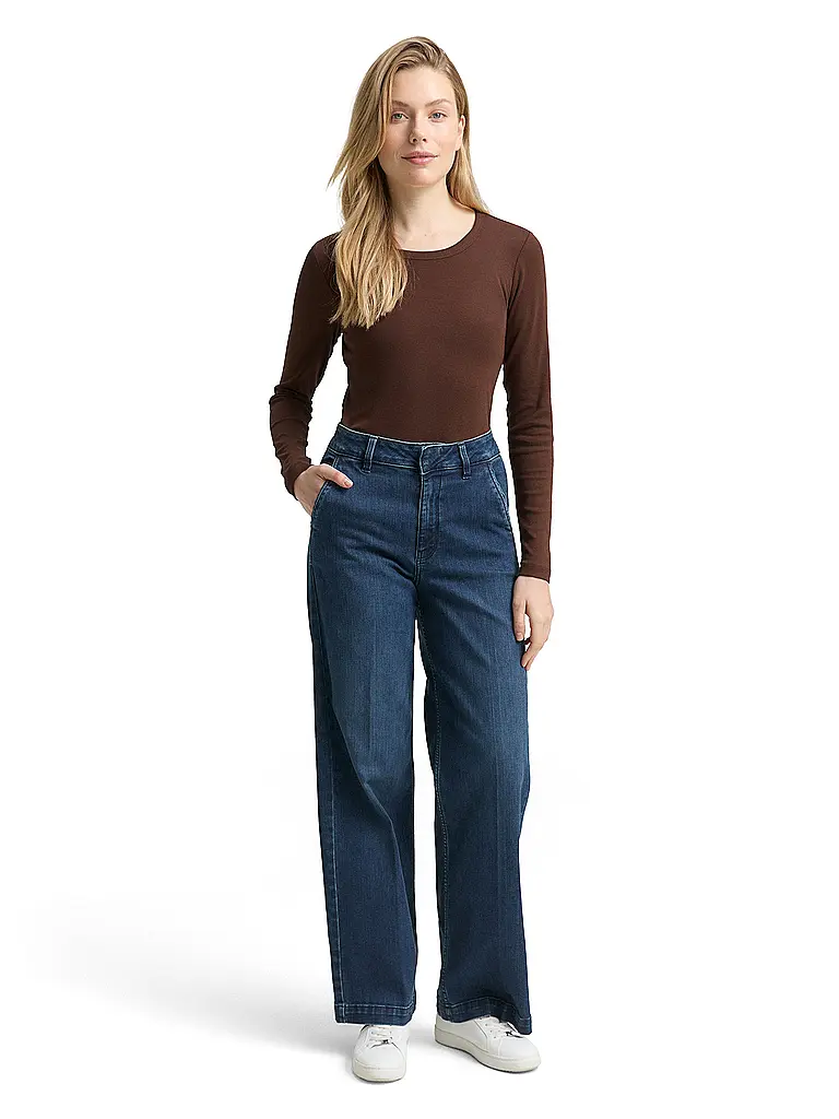 TOM TAILOR | Camiseta de manga larga | Marrón