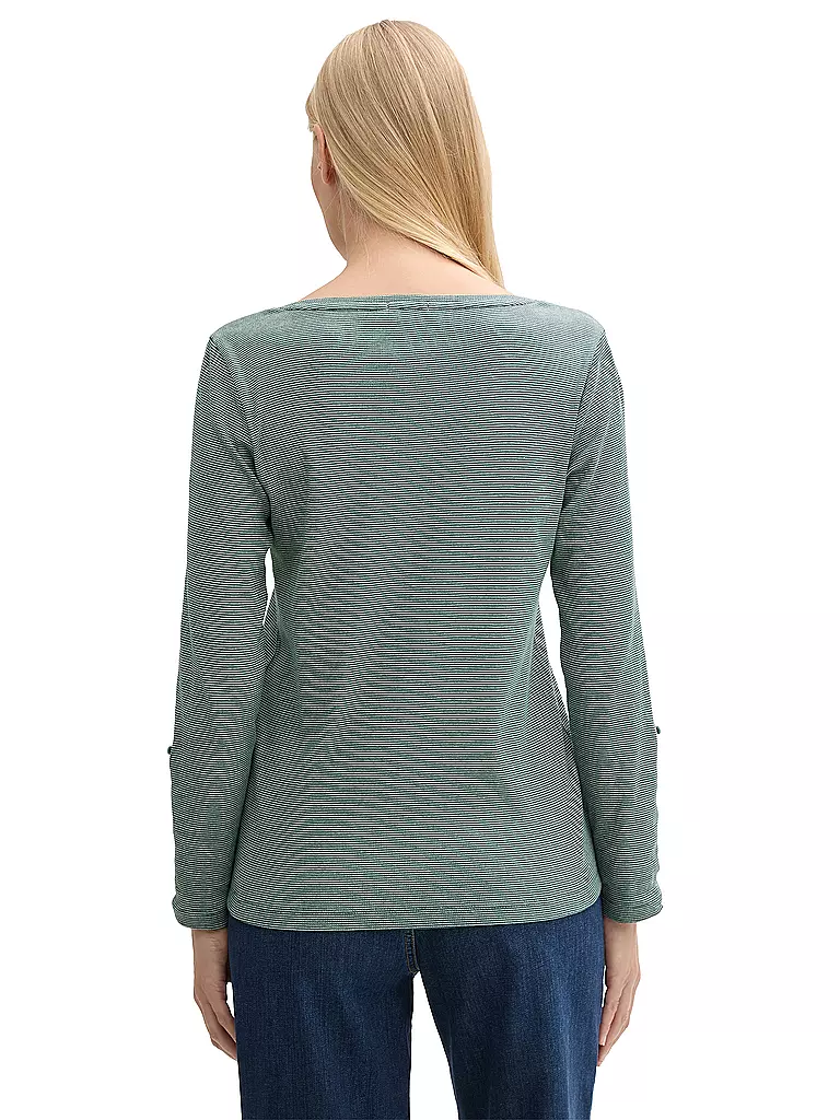 TOM TAILOR | Camiseta de manga larga | Verde