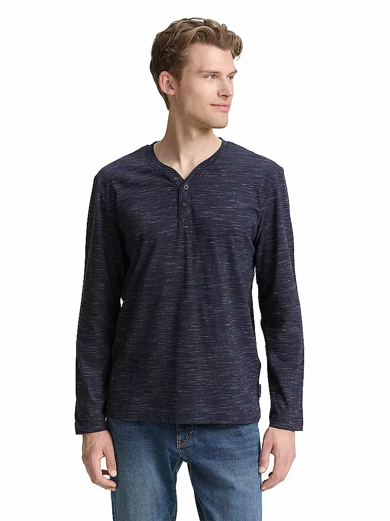 TOM TAILOR | Camiseta de manga larga | Azul oscuro