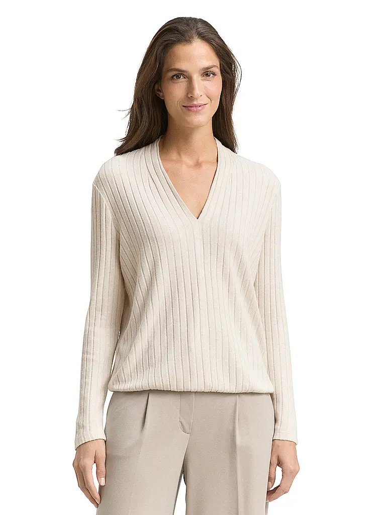 TOM TAILOR | Camiseta de manga larga | Beige