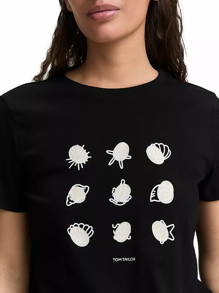 TOM TAILOR | Camiseta | Negro