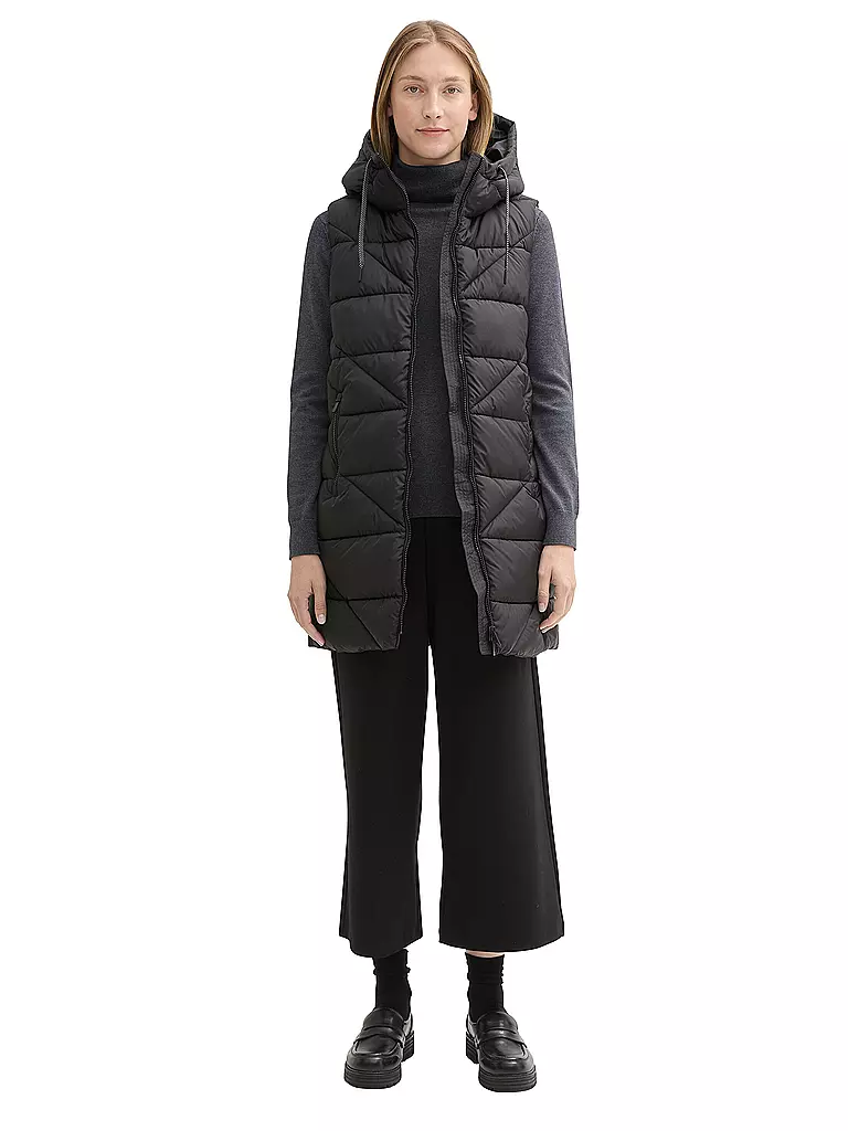 TOM TAILOR | Chaleco acolchado | Negro