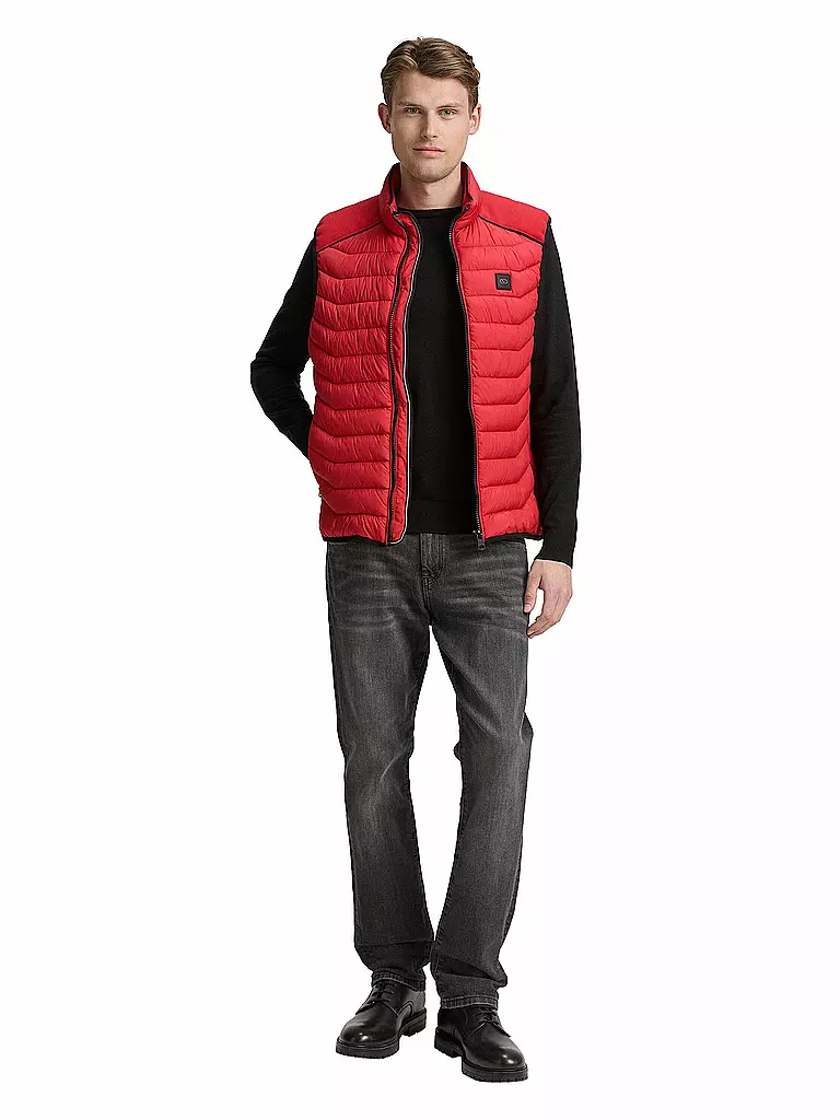 TOM TAILOR | Chaleco acolchado | Rojo