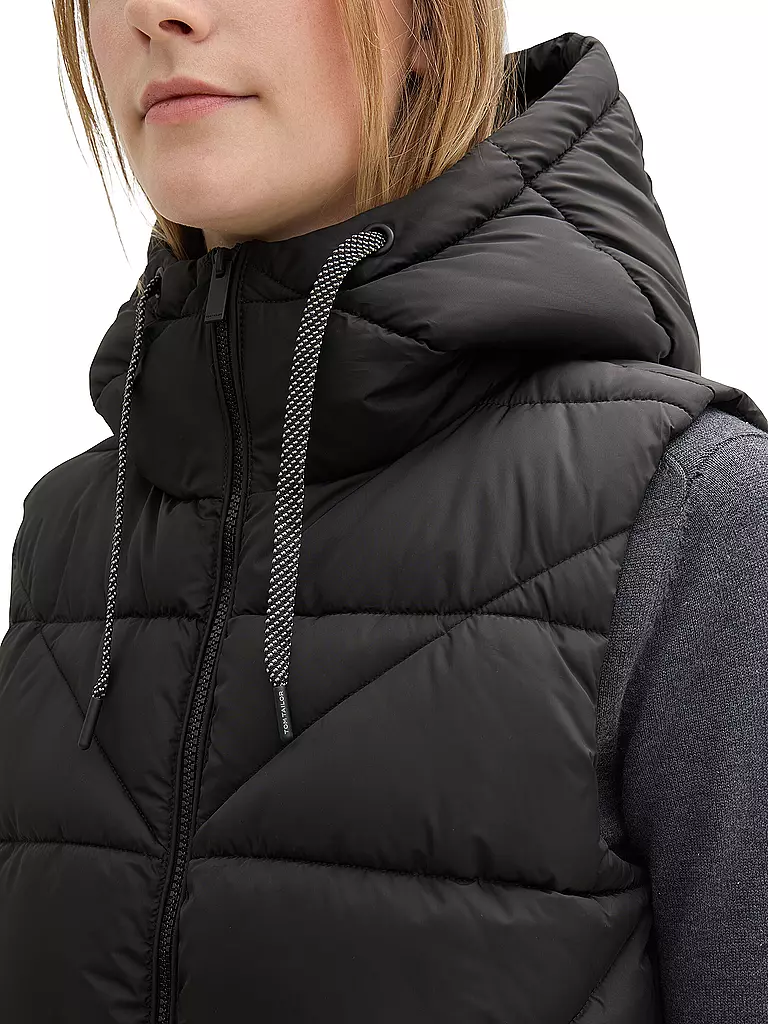 TOM TAILOR | Chaleco acolchado | Negro