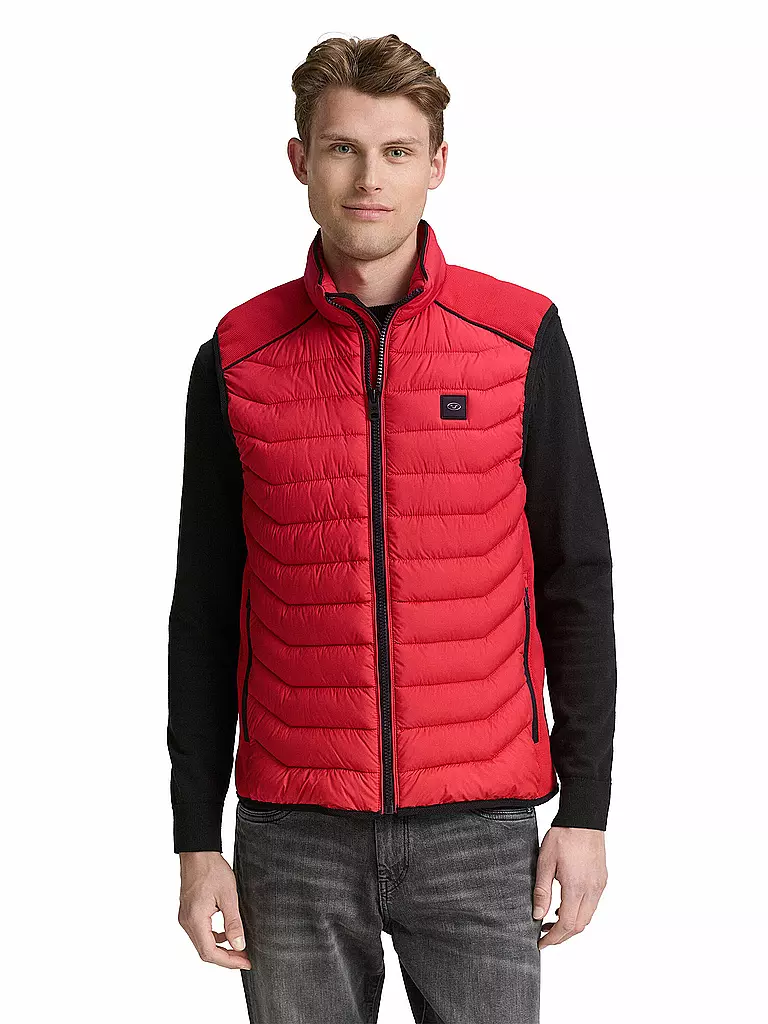 TOM TAILOR | Chaleco acolchado | Rojo