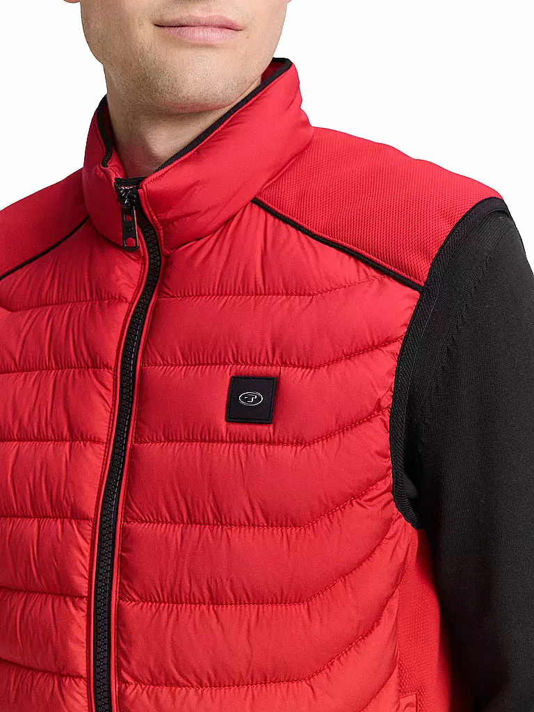 TOM TAILOR | Chaleco acolchado | Rojo