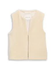 TOM TAILOR | Chaleco con aspecto de piel | Beige