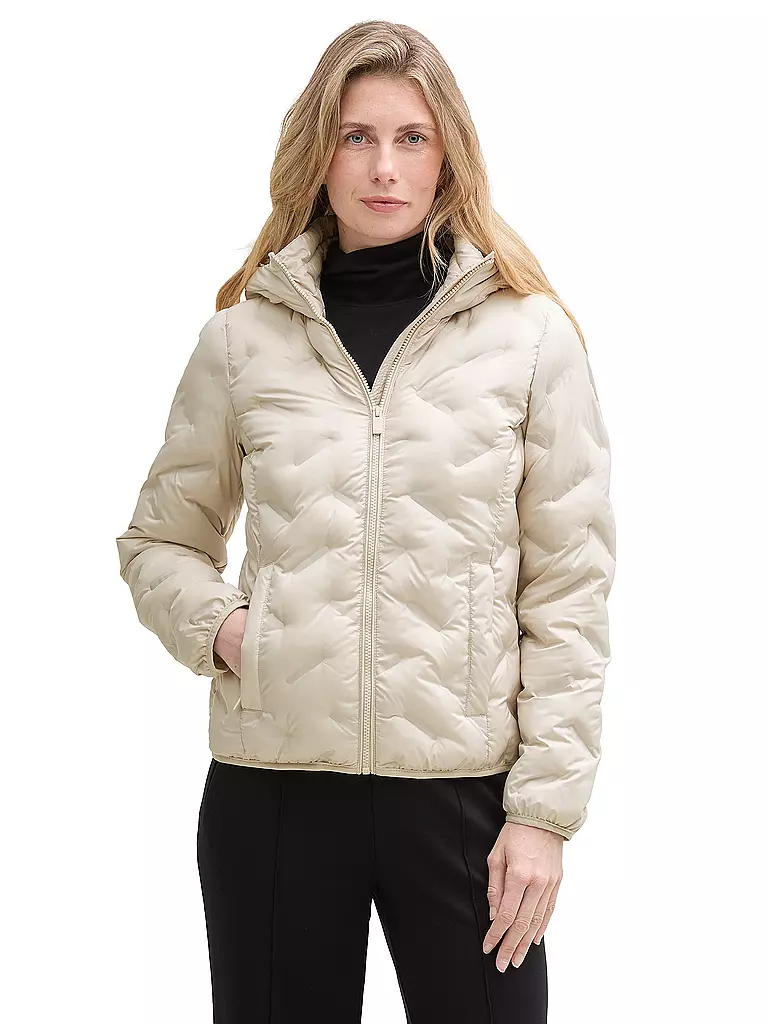 TOM TAILOR | Chaqueta acolchada con costuras | Beige